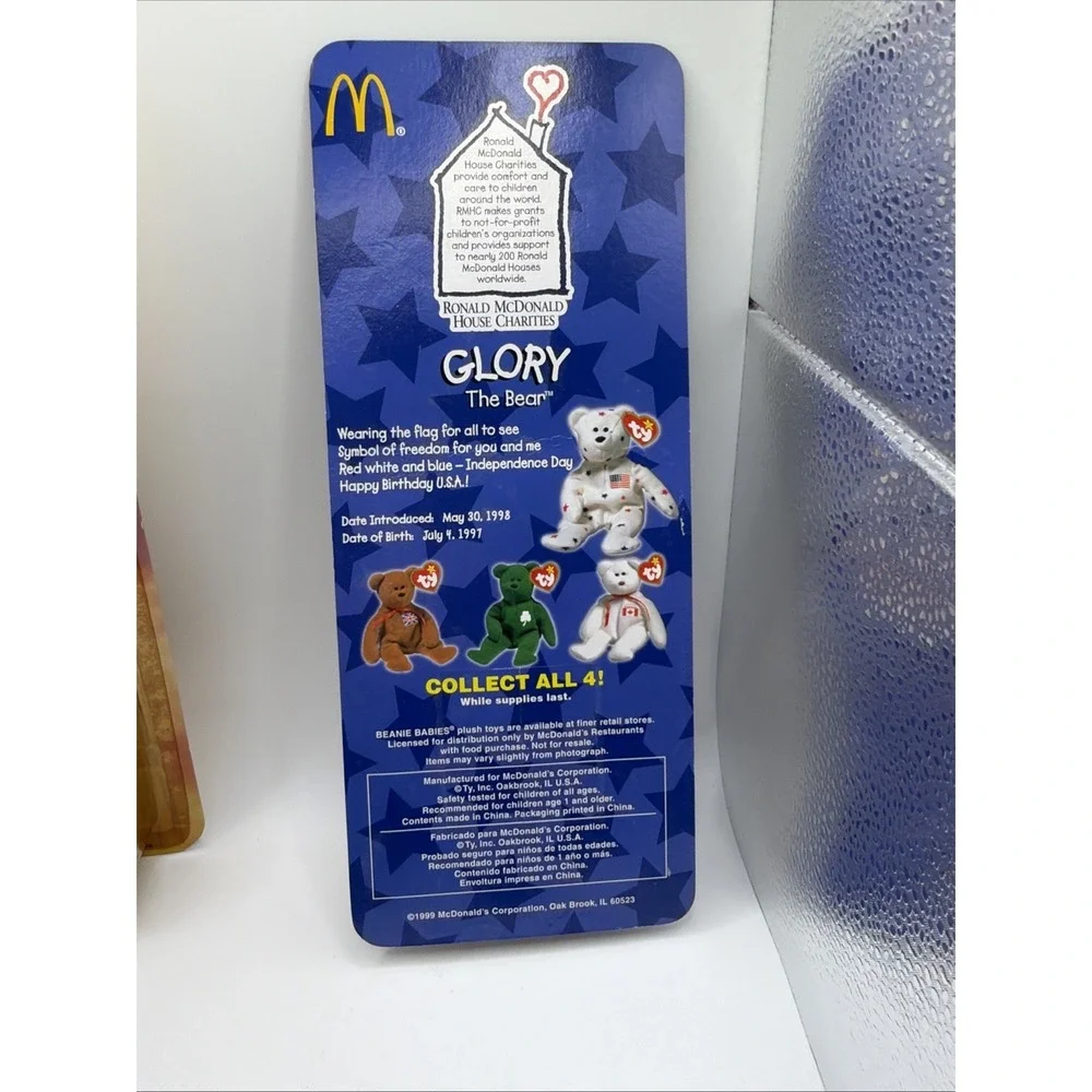 TY BEANIE BABIES MCDONALD'S INTERNATIONAL BEARS SET OF 4 RARE COLLECTABLE‎
